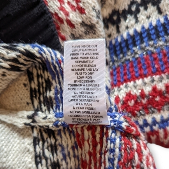 Northern reflections fair isle style zip cardigan size S - Picture 6 of 6